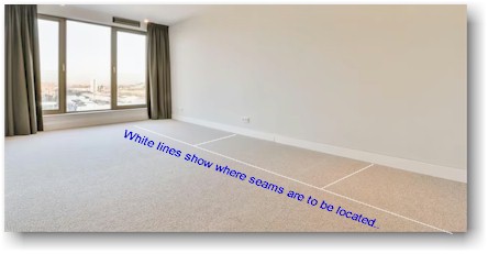 Room Showing Carpet Seam Placemen - Howtobuycarpet.com